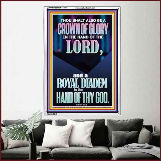 A CROWN OF GLORY AND A ROYAL DIADEM  Christian Quote Portrait  GWAMAZEMENT11997  