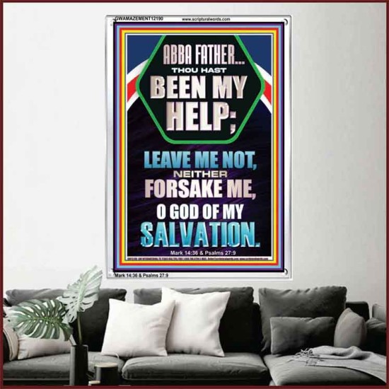 THOU HAST BEEN MY HELP O GOD OF MY SALVATION  Christian Wall Décor Portrait  GWAMAZEMENT12190  