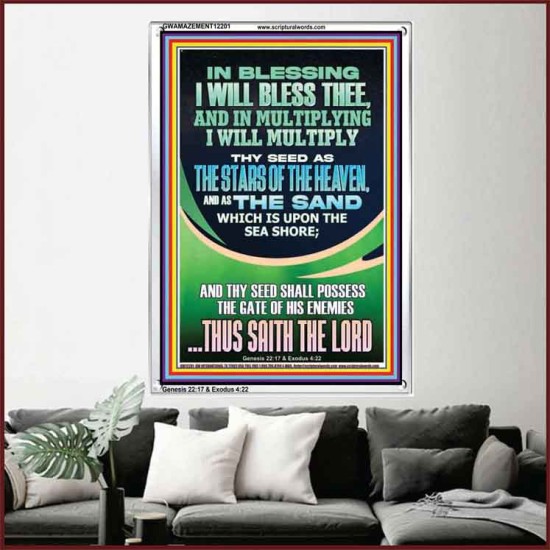 IN BLESSING I WILL BLESS THEE  Contemporary Christian Print  GWAMAZEMENT12201  