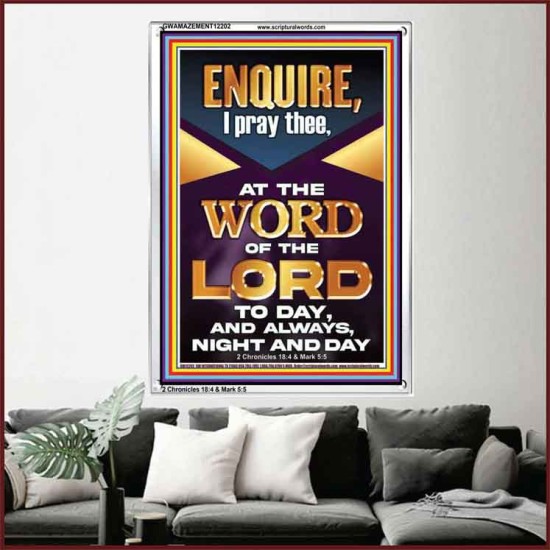 MEDITATE THE WORD OF THE LORD DAY AND NIGHT  Contemporary Christian Wall Art Portrait  GWAMAZEMENT12202  