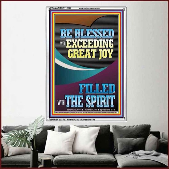 BE BLESSED WITH EXCEEDING GREAT JOY  Scripture Art Prints Portrait  GWAMAZEMENT12238  