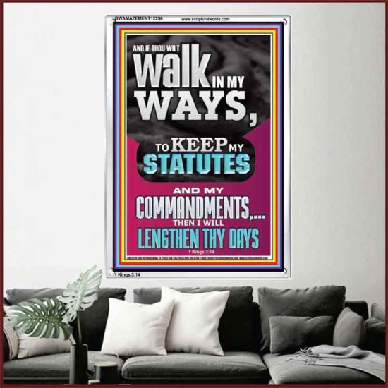 WALK IN MY WAYS AND KEEP MY COMMANDMENTS  Wall & Art Décor  GWAMAZEMENT12296  