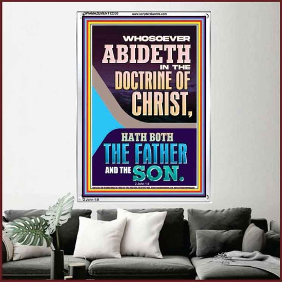 ABIDETH IN THE DOCTRINE OF CHRIST  Custom Christian Artwork Portrait  GWAMAZEMENT12330  
