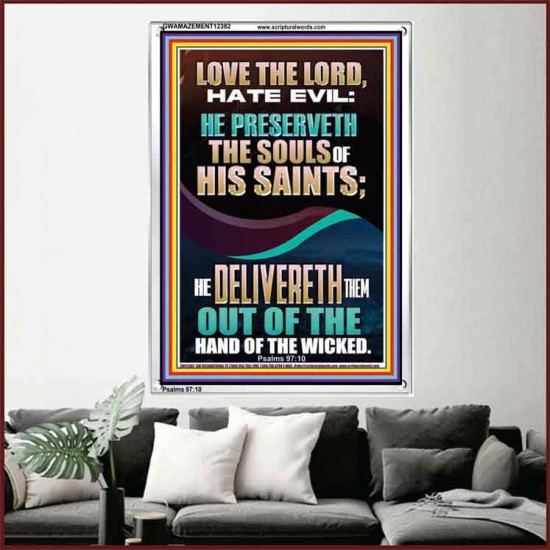 DELIVERED OUT OF THE HAND OF THE WICKED  Bible Verses Portrait Art  GWAMAZEMENT12382  