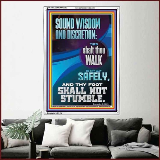 THY FOOT SHALL NOT STUMBLE  Bible Verse for Home Portrait  GWAMAZEMENT12392  