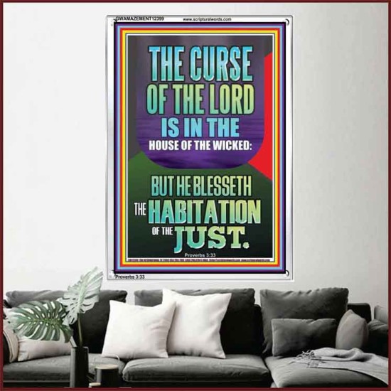 THE LORD BLESSED THE HABITATION OF THE JUST  Large Scriptural Wall Art  GWAMAZEMENT12399  