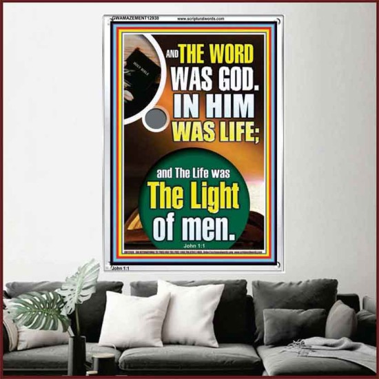 THE WORD WAS GOD IN HIM WAS LIFE  Righteous Living Christian Portrait  GWAMAZEMENT12938  
