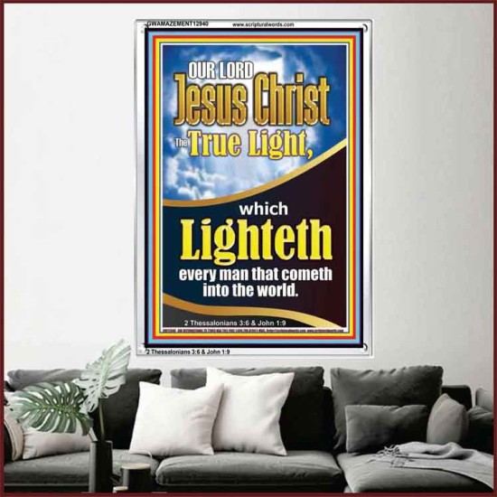 THE TRUE LIGHT WHICH LIGHTETH EVERYMAN THAT COMETH INTO THE WORLD CHRIST JESUS  Church Portrait  GWAMAZEMENT12940  