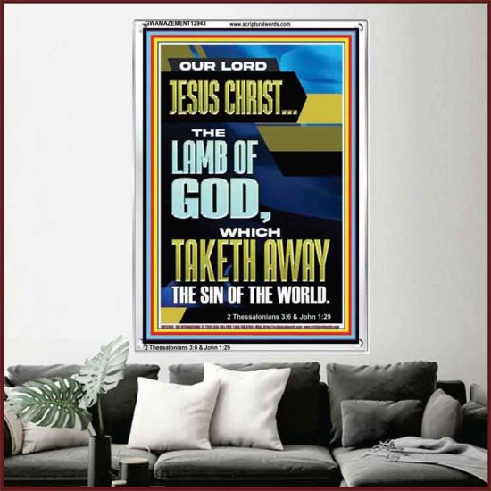 LAMB OF GOD WHICH TAKETH AWAY THE SIN OF THE WORLD  Ultimate Inspirational Wall Art Portrait  GWAMAZEMENT12943  