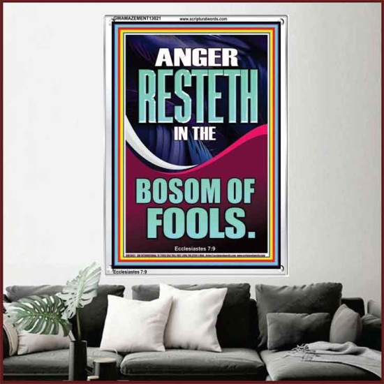 ANGER RESTETH IN THE BOSOM OF FOOLS  Encouraging Bible Verse Portrait  GWAMAZEMENT13021  