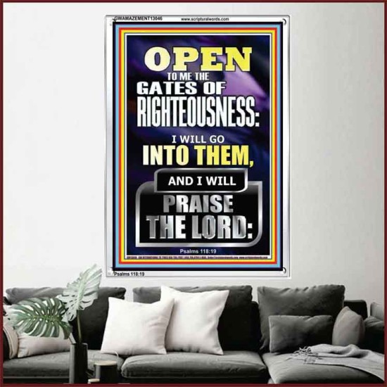 OPEN TO ME THE GATES OF RIGHTEOUSNESS I WILL GO INTO THEM  Biblical Paintings  GWAMAZEMENT13046  