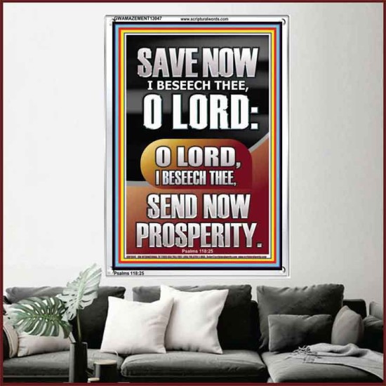 O LORD SAVE AND PLEASE SEND NOW PROSPERITY  Contemporary Christian Wall Art Portrait  GWAMAZEMENT13047  