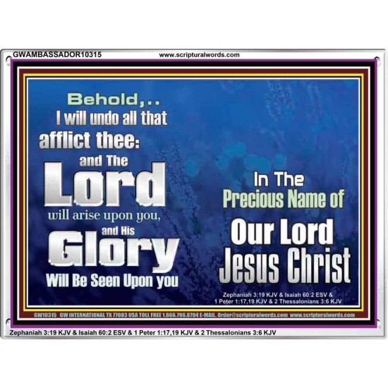 HIS GLORY SHALL BE SEEN UPON YOU  Custom Art and Wall Décor  GWAMBASSADOR10315  