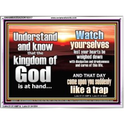 BEWARE OF THE CARE OF THIS LIFE  Unique Bible Verse Acrylic Frame  GWAMBASSADOR10317  "48x32"