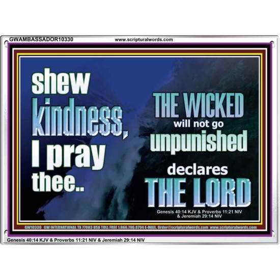 THE WICKED WILL NOT GO UNPUNISHED  Bible Verse for Home Acrylic Frame  GWAMBASSADOR10330  