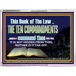 DO NOT IGNORE THE TEN COMMANDMENTS  Unique Power Bible Acrylic Frame  GWAMBASSADOR10373  "48x32"