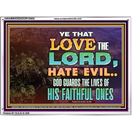 GOD GUARDS THE LIVES OF HIS FAITHFUL ONES  Children Room Wall Acrylic Frame  GWAMBASSADOR10405  