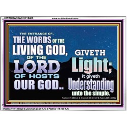 THE WORDS OF LIVING GOD GIVETH LIGHT  Unique Power Bible Acrylic Frame  GWAMBASSADOR10409  "48x32"