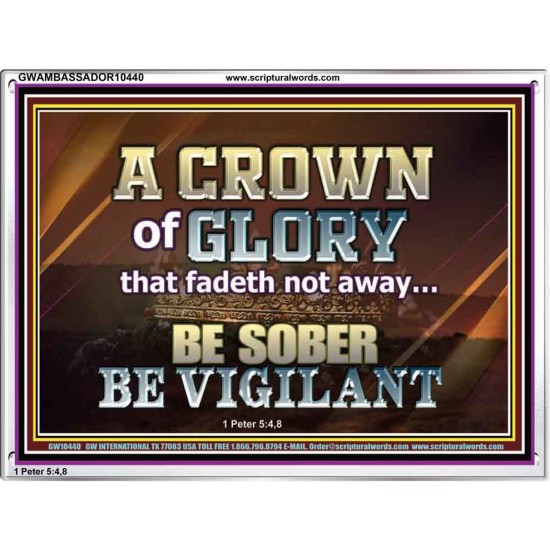 CROWN OF GLORY FOR OVERCOMERS  Scriptures Décor Wall Art  GWAMBASSADOR10440  