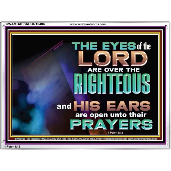 THE EYES OF THE LORD ARE OVER THE RIGHTEOUS  Religious Wall Art   GWAMBASSADOR10486  