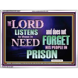 THE LORD NEVER FORGET HIS CHILDREN  Christian Artwork Acrylic Frame  GWAMBASSADOR10507  "48x32"