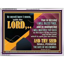 IN BLESSING I WILL BLESS THEE  Religious Wall Art   GWAMBASSADOR10516  "48x32"