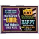 EAT THE LABOUR OF THINE HAND  Scriptural Portrait Glass Acrylic Frame  GWAMBASSADOR10518  