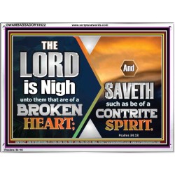 BROKEN HEART AND CONTRITE SPIRIT PLEASED THE LORD  Unique Power Bible Picture  GWAMBASSADOR10522  "48x32"