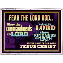 OBEY THE COMMANDMENT OF THE LORD  Contemporary Christian Wall Art Acrylic Frame  GWAMBASSADOR10539  "48x32"