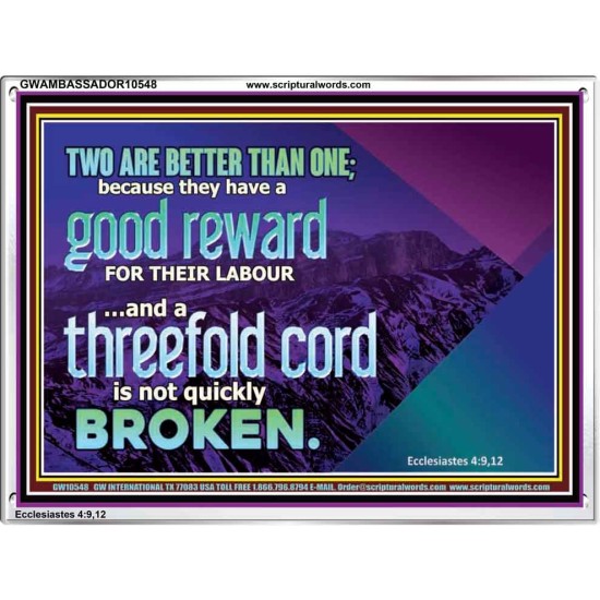 TWO ARE BETTER THAN ONE  Contemporary Christian Wall Art Acrylic Frame  GWAMBASSADOR10548  