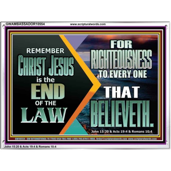CHRIST JESUS OUR RIGHTEOUSNESS  Encouraging Bible Verse Acrylic Frame  GWAMBASSADOR10554  