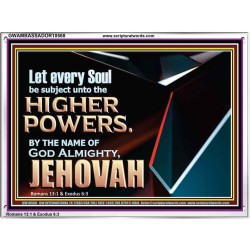 JEHOVAH ALMIGHTY THE GREATEST POWER  Contemporary Christian Wall Art Acrylic Frame  GWAMBASSADOR10568  "48x32"