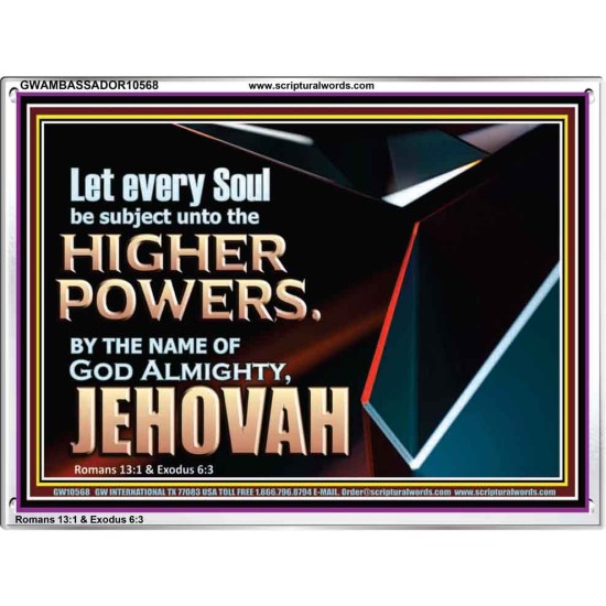 JEHOVAH ALMIGHTY THE GREATEST POWER  Contemporary Christian Wall Art Acrylic Frame  GWAMBASSADOR10568  
