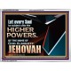 JEHOVAH ALMIGHTY THE GREATEST POWER  Contemporary Christian Wall Art Acrylic Frame  GWAMBASSADOR10568  