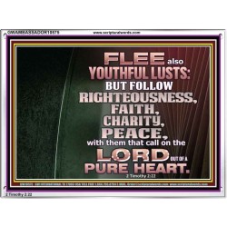 FOLLOW RIGHTEOUSNESS  Scriptural Wall Art  GWAMBASSADOR10575  "48x32"