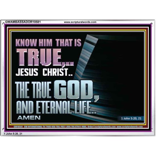 JESUS CHRIST THE TRUE GOD AND ETERNAL LIFE  Christian Wall Art  GWAMBASSADOR10581  