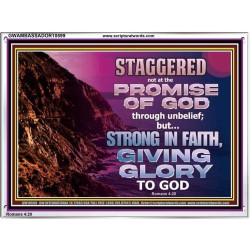 STAGGERED NOT AT THE PROMISE OF GOD  Custom Wall Art  GWAMBASSADOR10599  "48x32"