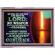 CONDEMN EVERY TONGUE THAT RISES AGAINST YOU IN JUDGEMENT  Custom Inspiration Scriptural Art Acrylic Frame  GWAMBASSADOR10616B  