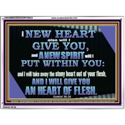 I WILL GIVE YOU A NEW HEART AND NEW SPIRIT  Bible Verse Wall Art  GWAMBASSADOR10633  "48x32"