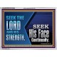 SEEK THE LORD HIS STRENGTH AND SEEK HIS FACE CONTINUALLY  Eternal Power Acrylic Frame  GWAMBASSADOR10658  