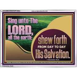 TESTIFY OF HIS SALVATION DAILY  Unique Power Bible Acrylic Frame  GWAMBASSADOR10664  "48x32"