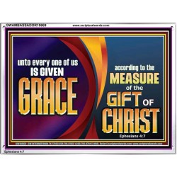 A GIVEN GRACE ACCORDING TO THE MEASURE OF THE GIFT OF CHRIST  Children Room Wall Acrylic Frame  GWAMBASSADOR10669  "48x32"