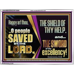 O PEOPLE SAVED BY THE LORD  Children Room Wall Acrylic Frame  GWAMBASSADOR10699  "48x32"