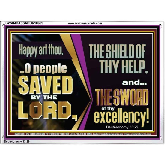 O PEOPLE SAVED BY THE LORD  Children Room Wall Acrylic Frame  GWAMBASSADOR10699  