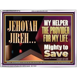JEHOVAHJIREH THE PROVIDER FOR OUR LIVES  Righteous Living Christian Acrylic Frame  GWAMBASSADOR10714  "48x32"