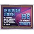 JEHOVAH JIREH OUR GOODNESS FORTRESS HIGH TOWER DELIVERER AND SHIELD  Encouraging Bible Verses Acrylic Frame  GWAMBASSADOR10750  "48x32"