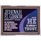 JEHOVAH EL GIBBOR MIGHTY GOD OUR GOODNESS FORTRESS HIGH TOWER DELIVERER AND SHIELD  Encouraging Bible Verse Acrylic Frame  GWAMBASSADOR10751  