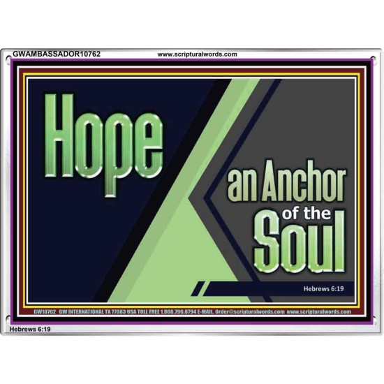 HOPE AN ANCHOR OF THE SOUL  Christian Paintings  GWAMBASSADOR10762  