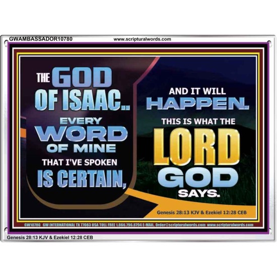 THE WORD OF THE LORD IS CERTAIN AND IT WILL HAPPEN  Modern Christian Wall Décor  GWAMBASSADOR10780  