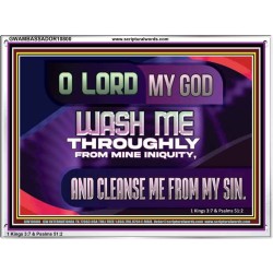 WASH ME THROUGHLY FROM MINE INIQUITY  Scriptural Portrait Acrylic Frame  GWAMBASSADOR10800  "48x32"